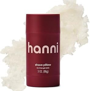 HANNI Shave Pillow, Shaving Gel for Women and Men, Hair Removal Products for Pubic, Body Hair or Legs, In-Shower/Waterless Razor, Travel Friendly Skin Care Moisturizer, Women's Grooming, 3 oz