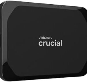 Crucial X9 4TB Portable SSD, Up to 1050MB/s, USB 3.2 USB-C, External Solid State Drive, Compatible with Windows, Mac, & Android, Reliable Storage for Games, Files, & Backups, Black - CT4000X9SSD902