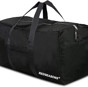 REDSEASONS Extra Large Duffle Bag Lightweight, 96L Travel Duffle Bag Foldable for Men Women, Black