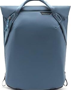 Peak Design Everyday Totepack 20L, Ocean, Weatherproof Shell, Top and Side Access, FlexFold Dividers, Laptop Sleeve, Internal Pockets, Backpack or Hand Carry, Versatile Tote Bag for Women and Men