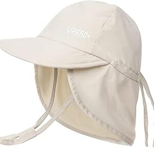 FURTALK Baby Sun Hat with Neck Flap UPF 50+ Adjustable Baby Boys Girls Summer Beach Hat for Traveling Swim Hat