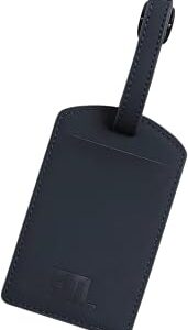 FTL Luggage Tag - Premium PU Leather Travel Baggage Identifier - Secure Contact Card - Easy Spot Design - Business and Personal Travel Accessories Gift - Essex Blue