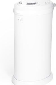 Ubbi Steel Diaper Pail, Odor Locking, No Special Bag Required, Award-Winning, Registry Must-Have, White