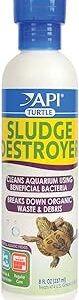 API TURTLE SLUDGE DESTROYER Aquarium Cleaner and Sludge Remover Treatment 8-Ounce Bottle
