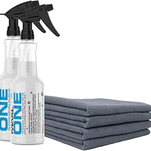 MAXLONE ™ Car Spray with Triphene® Technology, Quick Spray & Wipe All Purpose Waterless Detailer - Clean, Shine, Protect Paint, Glass, Wheels, Trim Without Pre-Washing (2, 20oz w 4 Micro Fiber Cloth)
