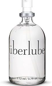 Uberlube Premium Silicone Lube (3.79 Fl Oz.) Unscented, Long Lasting Sex Lube, Waterproof, Ultra Smooth Performance, Personal Lubricant for Privacy & Toys, Vaginal & Anal Use, OBGYN Recommended