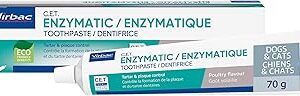 Virbac C.E.T.® Enzymatic Toothpaste| Tartar & Plaque Control for Fresh Breath | Pet Dental Care Toothpaste | Poultry Flavor, 2.5 oz