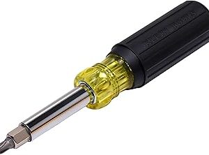 Klein Tools 32500 11-in-1 Screwdriver/Nut Driver Set, 8 Bits (Phillips, Slotted, Torx, Square), 3 Nut Driver Sizes, Cushion Grip Handle