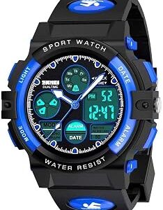 cofuo Kids Digital Sport Watch, Boys Girls Waterproof Sports Outdoor Watches Children Casual Electronic Analog Quartz Wrist Watches with Alarm Stopwatch