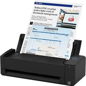ScanSnap iX1300 Deluxe Compact Wireless or USB Double-Sided Color Document, Photo & Receipt Scanner with Auto Document Feeder and Manual Feeder for Mac or PC