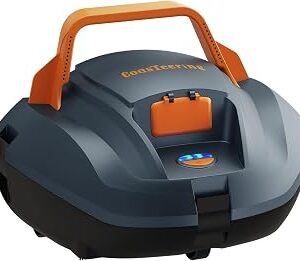 Robotic Pool Cleaner, Cordless Pool Vacuum Robot with 100 Mins Runtime, Fast Charging, Powerful Suction, Self-Parking, Ideal for Above Ground Pools up to 850 Sq.ft, Blue Grey