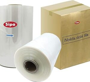 SIPA 10 75 Gauge Polyolefin Shrink Film Heat Wrap POF Centerfold 3500' feet (1)