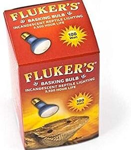 Fluker's Incandescent Basking Spotlight Bulbs for Reptiles Tanks, Reptile Heat Lamp Bulbs for Infrared Light, 100-Watt