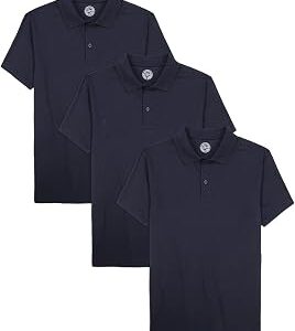 Approved School Wear ASW Boys' School Uniform Short Sleeve Soft Jersey Polo, Multipack