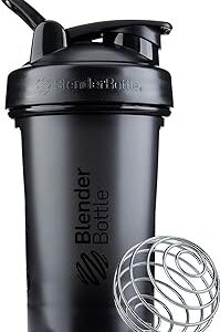 BlenderBottle Classic V2 Shaker Bottle Perfect for Protein Shakes and Pre Workout, 20-Ounce, Black