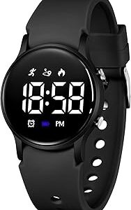 BEN NEVIS Kids Watch for Boys Girls Waterproof Digital Watch for Kids with Pedometer, Vibration Alarm Clock, Stopwatch, Calendar, No App for Ages 5-18