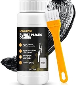 Tool dip Coating with Rubber, Liquid Rubber dip Coating, Protective Coating Rubber Sealant, Slip-Resistant, Waterproof, Flexible, Ideal for DIY Tool Making (Black)