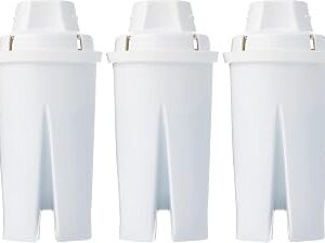Amazon Basics Enhanced Replacement Water Filters for Water Pitchers, BPA-Free, WQA & NSF Certified, Compatible with Brita Water Pitchers & Drinking Water Filter Systems, 6 Month Filter Supply, 3-Pack