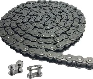 AZSSMUK #35 Roller Chain - 5 Feet Carbon Steel Material with 2 Connecting Links Industrial Chain - 160 Links