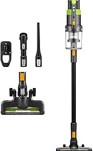 Eureka RapidClean Pro Cordless Vacuum Cleaner for Hard Floors, Lightweight Stick Vacuum LED Headlights, Convenient Stick and Handheld Vac, Green, NEC285GR