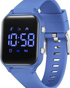 L LAVAREDO Kids Digital Watches for Boys Girls,Waterproof Sport Watch with Pedometer Stopwatch Vibration Alarm for Ages 5-13,No App Fitness Tracker Watch for Kids Teens Birthday Christmas Gifts