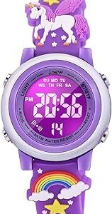 3D Cartoon Waterproof Watches for Girls with Alarm - Best Toys Gifts for Girls Age 3-12