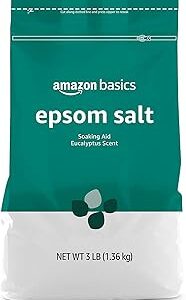 Amazon Basics Epsom Salt Soaking Aid, Eucalyptus Scented, 3 Pound