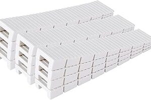 12 Pack White Multi Purpose Furniture Plastic Shims for Leveling Extreme Weight Capacity Wedges Easy to Snap Cut-to-fit Size Leveler for Toilet Shims, Doors, Windows, Sheds, Table