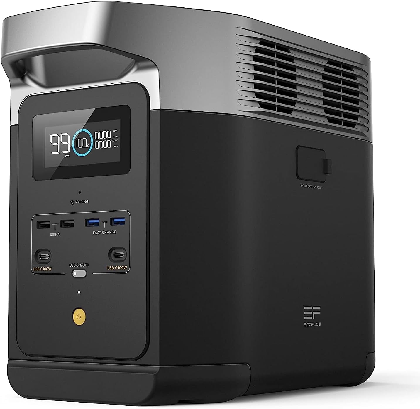 EF ECOFLOW - Estación de energía portátil DELTA 2, batería de 1024 Wh LiFePO4 (LFP), salida de 1800 W AC/100 W USB-C,