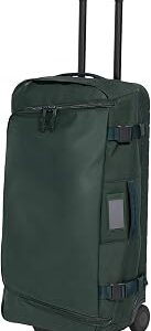 Away Active Rolling Duffle 85L - Large Travel Duffle Bag with Wheels, Durable Checked Luggage Suitcase for Men & Women, Foldable Weekender Bag, Forest Green