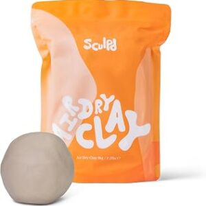 Sculpd Air Dry Clay - Premium Sculpting & Modeling Clay for Arts and Crafts - Self-Hardening Soft Clay for Adults Activities - Bulk Craft Supplies & Art Materials (2.2lbs Bulk Value Bag)