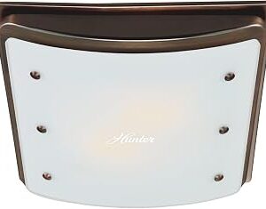 Hunter Ellipse 100 CFM Ceiling Exhaust Bath Fan with Light and Night Light - Imperial Bronze