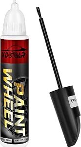 Matte Black Rim Touch Up Paint, Efficient Wheel Paint Pen for Metal, Also Match Flat Black, Seamless Repair Car, Faucet and More, Color Accurate, Long Lasting Adhension, Quick Drying, Easy to Use