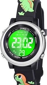 Viposoon Kids Watches with Waterproof Alarm - Dinosaur Gifts for Boys Girls Age 3-10