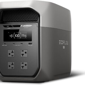 EF ECOFLOW Estación de energía portátil DELTA 3 Max, batería LiFePO4 de 2048Wh, generador solar