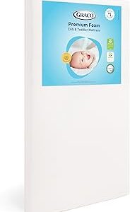 Graco Premium Crib & Toddler Mattress – GREENGUARD Gold Certified, Machine Washable Oeko-TEX Standard 100 Certified Cover with Waterproof Surface, Fits Any Standard Full Size Baby Crib & Toddler Bed