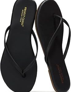 Project Cloud Flip Flops for Women Footwear- Lightweight and Memory Foam Insole Sandals for Women 2026 - Durable Non-Slip Beach Essentials Flats for Women Sandals (Foundations)