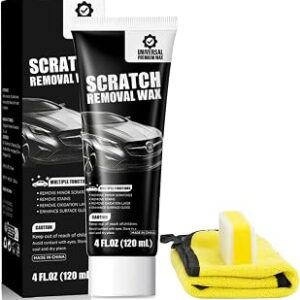Car Scratch Remover Wax for Car, Scratch Remover for Vehicles for Vehicles Blemishes, Car Paint Scratch Repair, Polishing & Waxing Kits with Buffer Pad, Towel