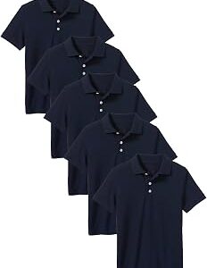 Galaxy by Harvic Polo Shirts for Boys 5-Pack Tagless School Uniform Shirts for Boys – Soft Comfortable Everyday Wear