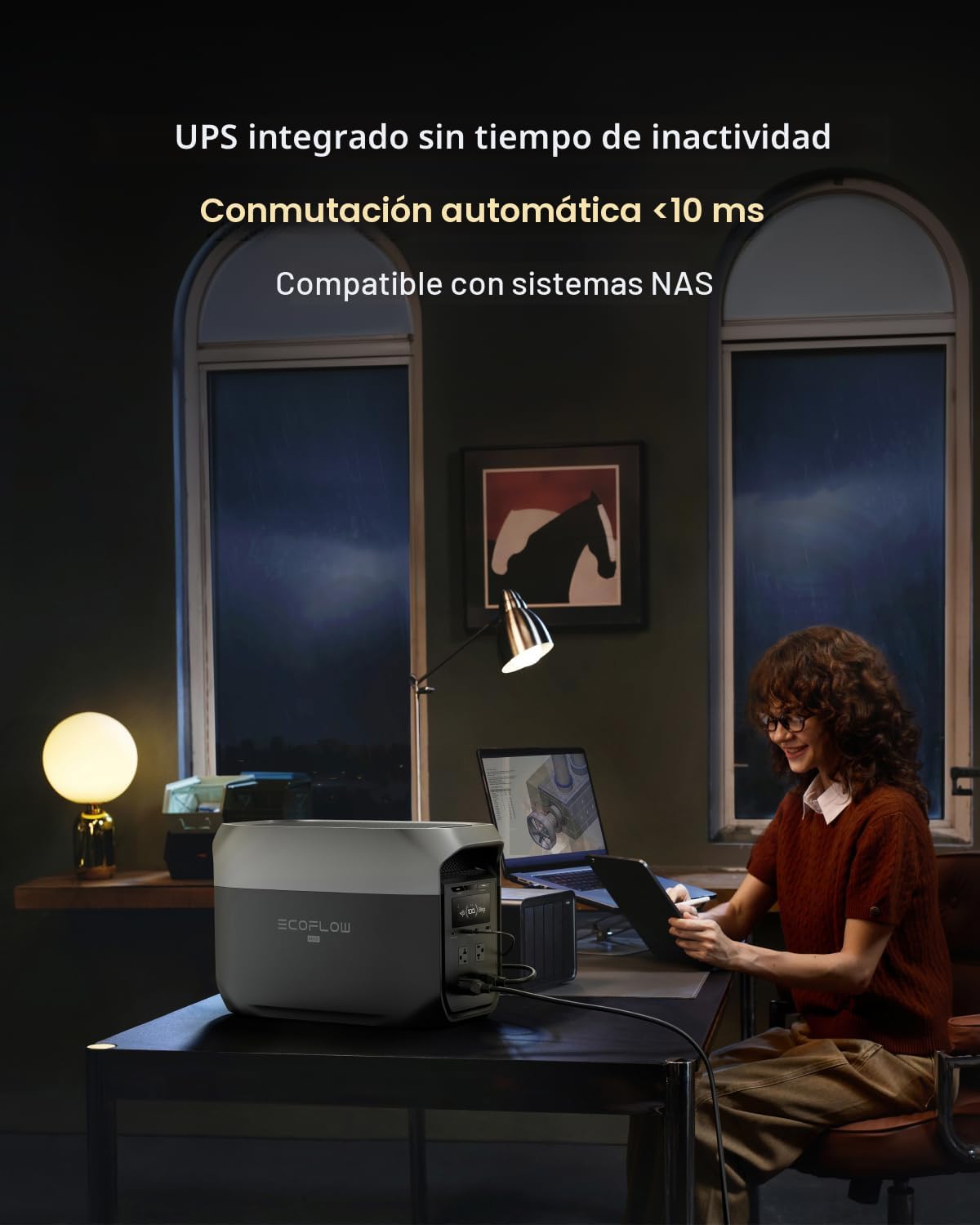EF ECOFLOW Estación de energía portátil DELTA 3 Max, batería LiFePO4 de 2048Wh, generador solar - Imagen 5