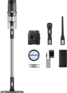 Eureka Cordless Vacuum Cleaner, Anti-Tangle Brushroll, Rechargeable Stick Vacuum, Lightweight for Carpet, Hard Floor, Pet Hair, Black NEC451BL