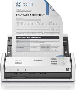Brother ADS-1350W Wireless Compact Desktop Scanner | Scan Speeds of Up to 30ppm | Single Pass Double-Sided Scanning