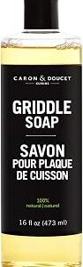 CARON & DOUCET Griddle Cleaning Soap | 100% Plant-Based Soap | Restore, Care & Maintain Before Seasoning (16 oz)