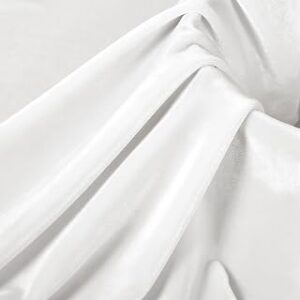 Soft Stretch Velvet Fabric by The Yard - 63 Wide 95% Polyester 5% Spandex, Luxury Material for Sewing Apparel, Costume, Upholstery & DIY Crafts (Ivory, 5 Yard)