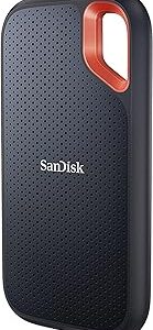 SANDISK 1TB Extreme Portable SSD - Up to 1050MB/s, USB-C, USB 3.2 Gen 2, IP65 Water and Dust Resistance, Updated Firmware - External Solid State Drive - SDSSDE61-1T00-G25