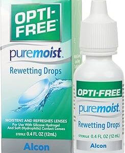 Opti-Free Puremoist Rewetting Drops, 12-mL