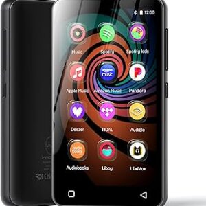 160GB MP3 Player with Bluetooth and WiFi, innioasis Music Player with Spotify,Pandora,Amazon Music,4 Touch Screen Android MP4 MP3 Player for Kids with Libby,Audible,Spotify Kids(Black)