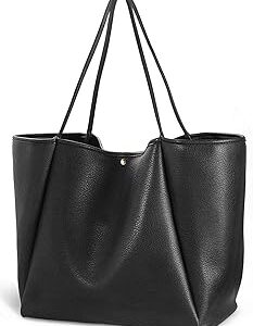 Oversize Pu Leather Tote Women Weekender Bag Shopper Handbag Travel Purse