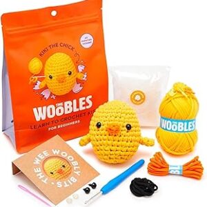 The Woobles Crochet Kit for Beginners - Easy Arts and Crafts Knitting & Crochet Animals Kit As Seen On Shark Tank - Kiki The Chick