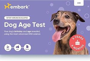 Embark Dog Age Test Kit - Estimates Age and Birthday - DNA Methylation - Best for Dogs Past Puppy Stage - Includes Life Stage Care Tips - Great for Rescue Dogs